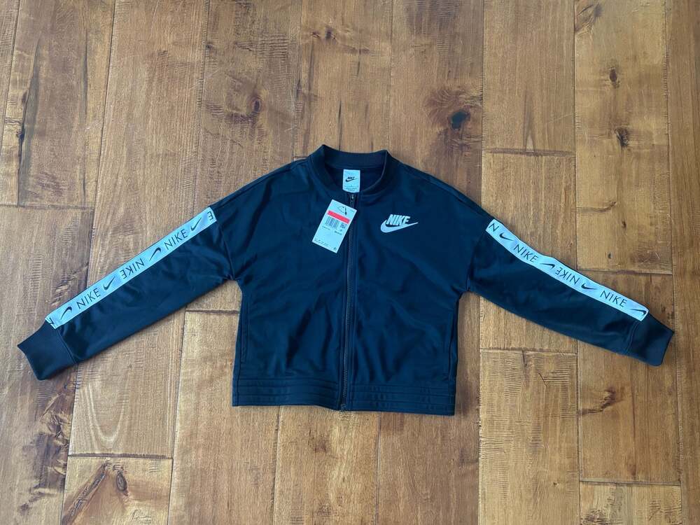 Nike Girls Tricot Tape Full-Zip Tracksuit Jacket CU8374-010